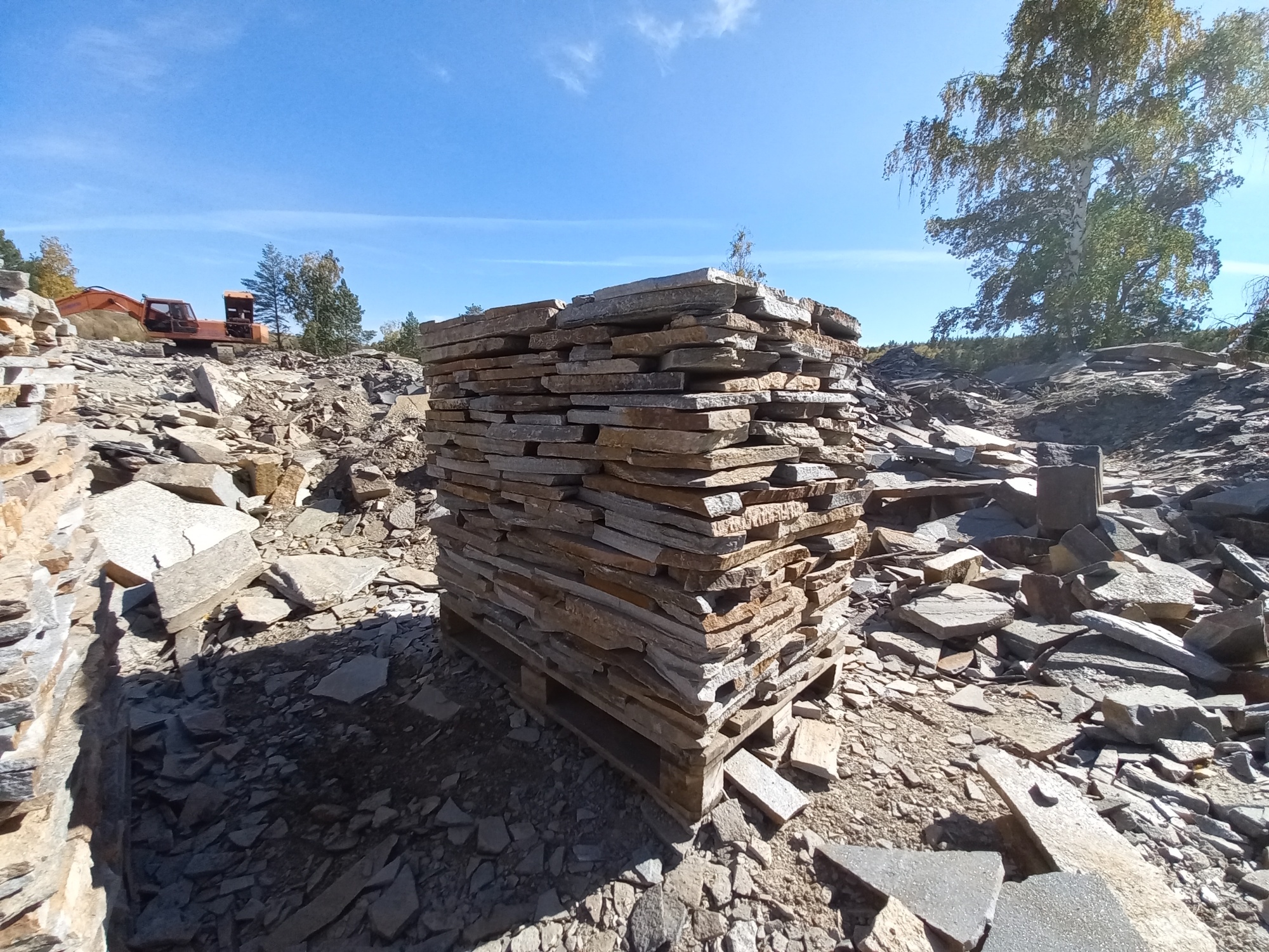 Плитняк златолит серебристый для мощения на бетон купить в Очёре