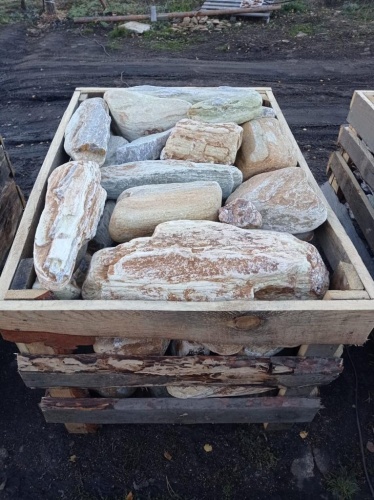 Златолит жёлтый, жёлто-зелёный глыбки и валуны для ланшафтного дизайна купить в Очёре