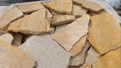 Плитняк златолит жёлтый для цоколя купить в Очёре