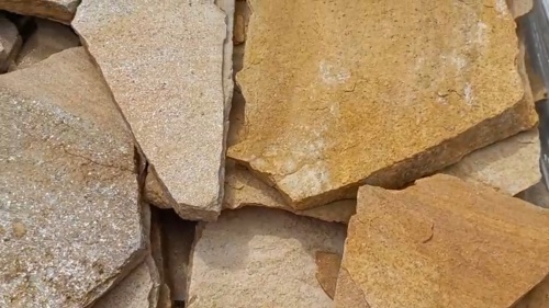 Плитняк златолит жёлтый для цоколя купить в Очёре